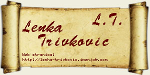 Lenka Trivković vizit kartica